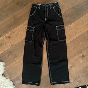 H&M Black & White Cargo Pants